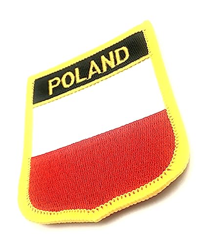 Polen-Flagge zum Aufbügeln, bestickter Stoff, 1 Stück von SNS Components