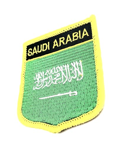 Saudi-Arabien, Arabische Flagge des Nahen Ostens, zum Aufbügeln, bestickter Stoff, zum Aufnähen, 1 Stück von SNS Components