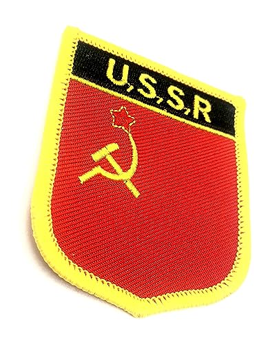 Sowjetunion UdSSR CCCP Russland Kommunistische Hammer & Sichel Flagge Eisen auf bestickter Stoff Nähen auf Patch 1 Stück von SNS Components