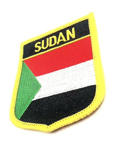 Sudan Sudanesische Afrika-Flagge zum Aufbügeln bestickter Stoff zum Aufnähen, 1 Stück von SNS Components