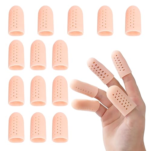 14 Stück Fingerschutz Silikon, Fingerlinge Daumenschutz Silikon Daumen Fingerkuppen Finger Schutz Abdeckungen Fingerkuppen Schutz Abdeckungen von SNSYGN