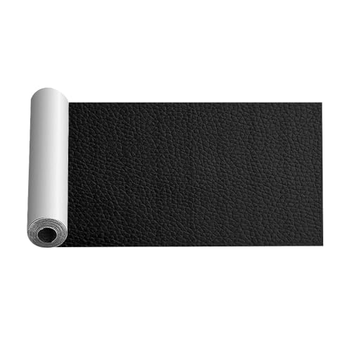 SNZ Kunstleder Flicken, 20 x 150cm Leder Patch Selbstklebend, Flicken Selbstklebend für Couch Autositz Sofa Möbel Leder Reparatur Jacken und Renovierung, Schwarz von SNZ