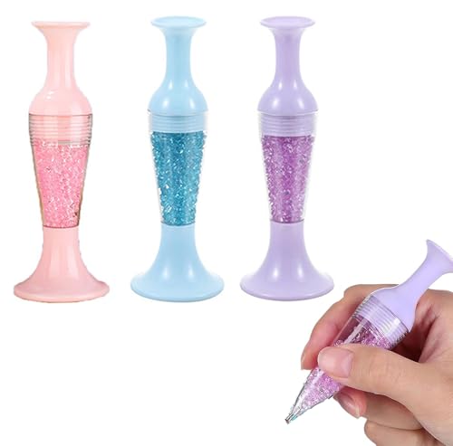 sparklecraft - diamant malwerkzeuge,Pack of 3 Refillable Vase Pen,nachfüllbarer vasenstift blumentop,multifunktionaler nagelpunktierstift,diamond painting zubehör,diamant kunststift,diamant-kunststift von SOCLING