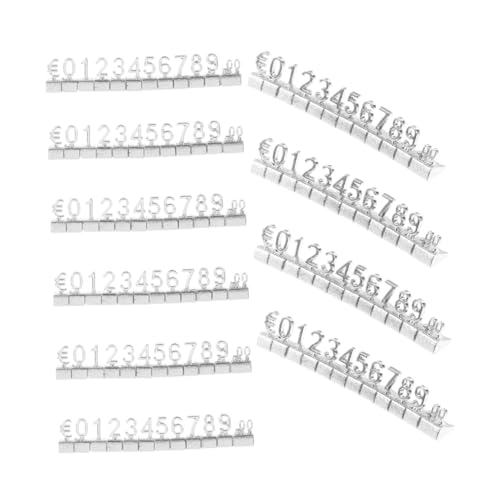 SOESFOUFU Display Würfel Metall Zeichen Blöcke 10 Sets Euro Schmuck Shop Tags Robust von SOESFOUFU