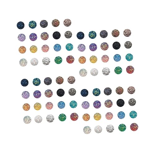 SOESFOUFU 100 Stk Runde Cabochons Druzy-ohrring-cabochons Cabochons Aus Harz Geschmücktes Zubehör Meerjungfrau-perlen Ohrstecker Für Ohrstecker Glasedelsteine Drusenharz Ohrringe Runden von SOESFOUFU