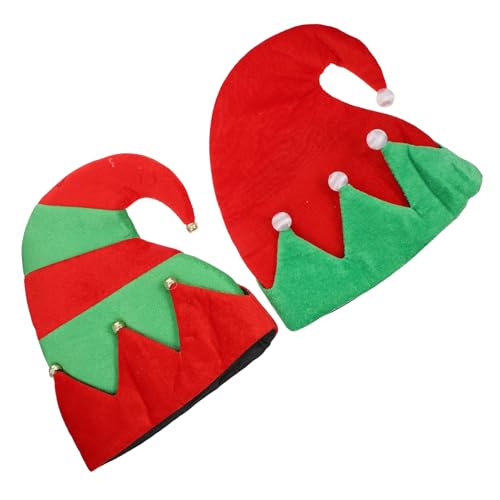 SOESFOUFU 2pcs Weihnachten Hüte Festliche Party Kopfschmuck Requisiten Rot Weihnachten Kostüme Decor von SOESFOUFU