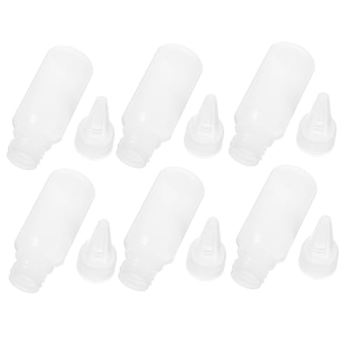 SOESFOUFU 30ml Quetschflaschen Kleine Plastikflaschen Mit Kappen Für Farbe Saucen Und Flüssigkeiten Ideal Für DIY Kunst Und Handwerk Transparente Dicke Soft Plastikflaschen von SOESFOUFU