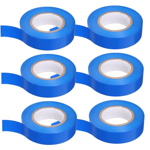 SOESFOUFU 6 Rollen Isolierband Farbiges Klebeband Kabelbaum Klebeband Dichtungsband Buntes Klebeband Hochtemperaturband Elektrisches Klebeband Für Den Innenbereich Isolierbänder Blue Pvc von SOESFOUFU