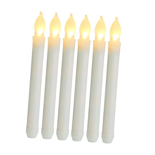 SOESFOUFU 6er Set Flammenlose LED Kerzen Mit Fernbedienung Realistische LED Stabkerzen Für Hochzeiten Weihnachten Und Festliche Dekoration Batteriebetriebene Langlebige Beleuchtung von SOESFOUFU