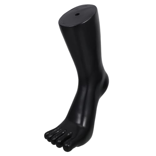 SOESFOUFU Ausstellungsständer Für Fußmodelle Fußsockenform Sandalen-socken-mannequin Füße Modell Fußpuppe Für Socken Beinmodell Fußsocken Schaufensterpuppe Sockenhalter-display Black Pvc von SOESFOUFU