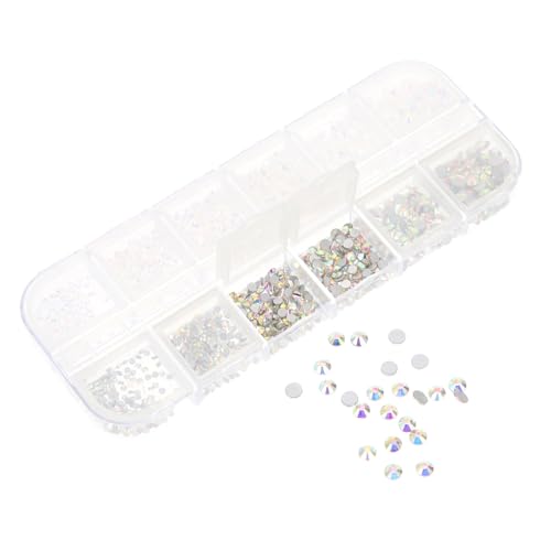 SOESFOUFU Glänzende Flatback Strasssteine 1 Box DIY Nagelornamente Für Anfänger Selbstklebend Ideal Für Gelnägel Nail Art Schmuck Und Bastelprojekte Verschiedene Farben Und Größen von SOESFOUFU