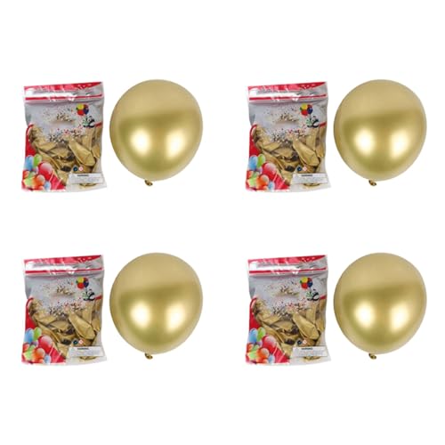 SOFORFREEM Latex-Luftballons, 25,4 cm, Metallic-Latex-Luftballons, glänzend, verchromt, dicke Luftballons für Partydekoration, goldfarben von SOFORFREEM