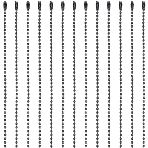 SOFPLATE 1 Box 30 Stück 24{6} cm Schwarze Kugelkette Kugelperlen Halskette Verstellbare Eisenkugelperlenketten Mit Verbindungsverschluss Für Die Schmuckherstellung Kettenzubehör DIY Halsketten Basteln von SOFPLATE