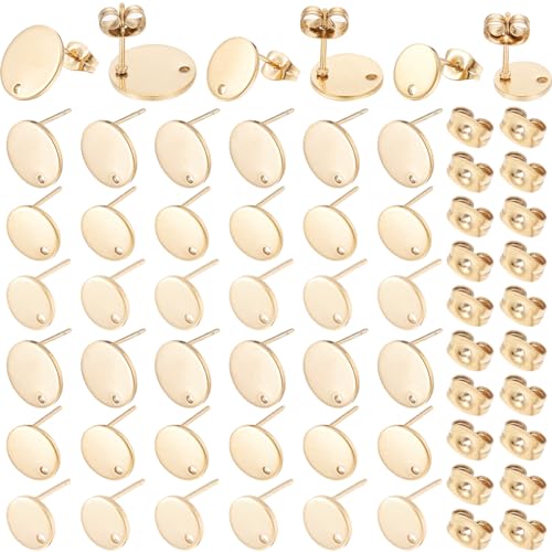 SOFPLATE 1 Box 36 Stück 3 Größen Runde Ohrstecker Edelstahl Ohrstecker Beschläge Mit Schlaufe Gold Hypoallergen Rohling Mit Schmetterling Ohrstecker Flachpolster Ohrstecker Für Schmuckherstellung Zube SOFPLATE 1 Box 36 Stück 3 Größen Runde Ohrstecker Edelstahl Ohrstecker Beschläge Mit Schlaufe Gold Hypoallergen Rohling Mit Schmetterling Ohrstecker Flachpolster Ohrstecker Für Schmuckherstellung Zube von SOFPLATE
