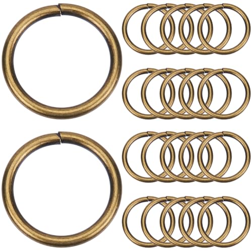 SOFPLATE 1 Box 40 Stück Robuste O Ring Schnallen Aus Metall 25mm Schlüsselringe Mehrzweck Spaltringe Aus Eisen Antik Bronze Runder Verbinder Für Hardware Taschen Hundeleinen Makramee Camping Bastelpr von SOFPLATE