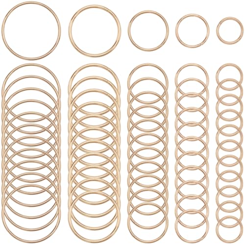 SOFPLATE 1 Box 60 Stück 15mm 20mm 25mm 32mm 38mm Goldfarbene O Ring Schnalle Runder Schlüsselring Aus Metall Mehrzweck Biegeringe Aus Eisen Feder O Ring Großpackung Für Hardware Taschen Hundelein von SOFPLATE