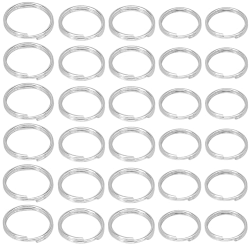 SOFPLATE 1 Box 600 Stück Edelstahl Spaltringe Bulk Split Binderinge Silber Hypoallergen Kleiner Schlüsselanhänger Doppelschlaufen Runde Spaltring für Schmuckherstellung Zubehör Halsketten Armband von SOFPLATE