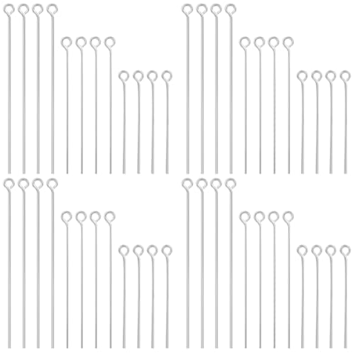 SOFPLATE 1 Box 600 Stück Silberne ÖsenstifteSchmuckösenstifteGroßpackung30 mm40 mm50 mmLange ÖsenstifteOffene KopfstifteÖsenkopfstifte Zur SchmuckherstellungZubehörDIY HalskettenArmbänderOhrringeBaste von SOFPLATE