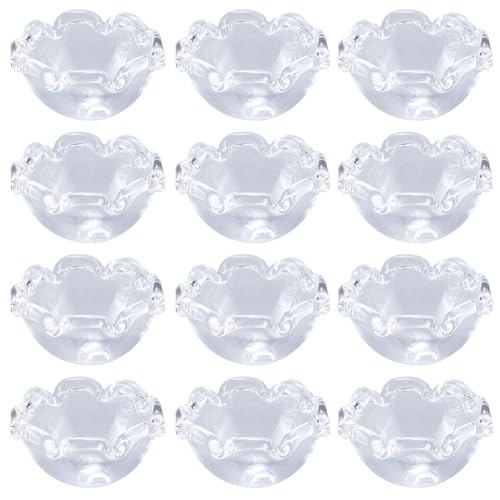 SOFPLATE 1 Box Mit 20 transparenten Blumenperlenkappen Glockenblumen Quallen Charm Perlen Trompetenblumen 21mm Große Glasblumenperlen Abstandshalter Perlenkappen Kegel Für Schmuck Windspiele Herstellu von SOFPLATE