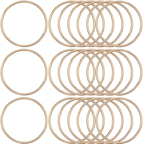 SOFPLATE 1 Box Mit 60 Stück O Ringen Aus Metall 38mm Goldfarbene O Ring Schnallen Runde Mehrzweck Schlüsselringe Geteilte Eisen Biegeringe Feder O Schnallen Großpackung Für Hardware Taschen Hundelein von SOFPLATE