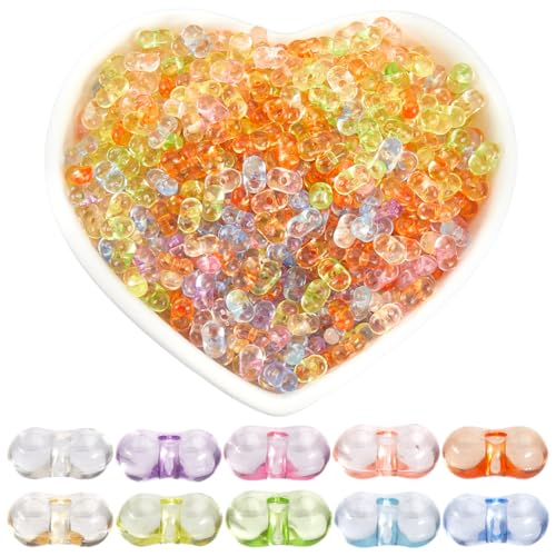 SOFPLATE 2000 Stück 10 Farben Erdnussperle Bunte Rocailles Perlen Großpackung Transparent Bunt Acryl Klein Mini Winzig Verschiedene Bohnenpflanze Lose Abstandsperlen Für Schmuckherstellung Armbänder H SOFPLATE 2000 Stück 10 Farben Erdnussperle Bunte Rocailles Perlen Großpackung Transparent Bunt Acryl Klein Mini Winzig Verschiedene Bohnenpflanze Lose Abstandsperlen Für Schmuckherstellung Armbänder H von SOFPLATE