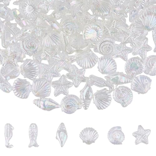 SOFPLATE 300 Stück Ozeantier Perlen Seestern Anhänger Weißer Kunststoff Meer Sommer Strand Schnecke Fisch Muschel Qualle Muschel Abstandsperlen Zur Schmuckherstellung Armbänder Ohrringe Halsketten DIY SOFPLATE 300 Stück Ozeantier Perlen Seestern Anhänger Weißer Kunststoff Meer Sommer Strand Schnecke Fisch Muschel Qualle Muschel Abstandsperlen Zur Schmuckherstellung Armbänder Ohrringe Halsketten DIY von SOFPLATE