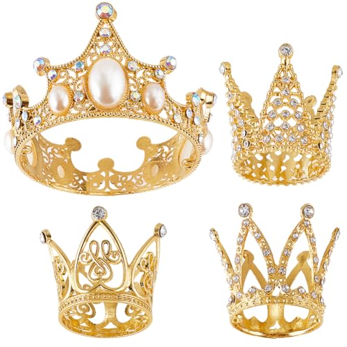 SOFPLATE 4 Stück 4 Stile Goldene Krone Cupcake Topper Blumensträuße Set Gemischt Kleine Legierung Königliche Prinzessin Königin Kunststoff Strass Tiara Für Kuchentopper Hochzeit Geburtstag Jahrestag P SOFPLATE 4 Stück 4 Stile Goldene Krone Cupcake Topper Blumensträuße Set Gemischt Kleine Legierung Königliche Prinzessin Königin Kunststoff Strass Tiara Für Kuchentopper Hochzeit Geburtstag Jahrestag P von SOFPLATE