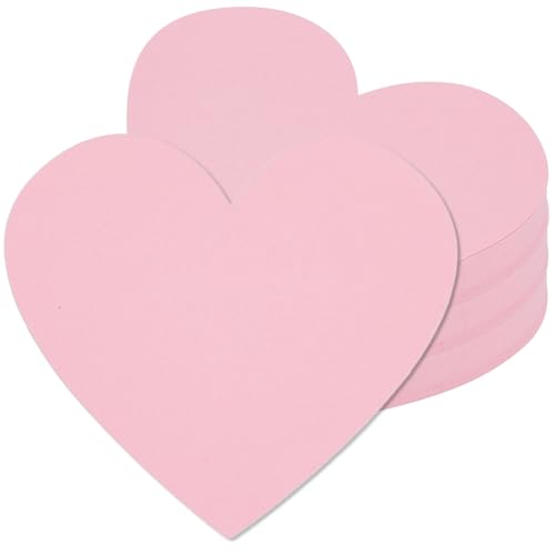 SOFPLATE 50 Stück 4 Zoll Große Rosa Herzausschnitte Papierherzen Ausschnitte Pinnwand Mit 50 Stück Rundem Doppelseitigem Klebeband Für Valentinstag DIY Bastelprojekte Pinnwand Party Heimwanddekoration von SOFPLATE