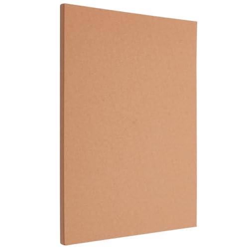 SOFPLATE 50 Stück 8.3" x 11.7" Braunes Kartonpapier Farbiger Karton A4 65 Pfund Blanko Schwere Rechteckige Karten Kunstdruckpapier Für Einladungen Grußkarten Postkartendruck DIY Basteln von SOFPLATE