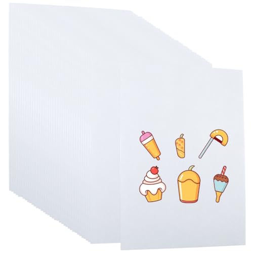 SOFPLATE 6 Stück Bedruckbare Schrumpffolien Transparente Schrumpffolie Groß 11.7 x 8.3{1} cm Transparent Beidseitiger Druck Rechteckiges Kunststoffpapier Zum Zeichnen Basteln Weihnachtsschmuck Für Müt von SOFPLATE