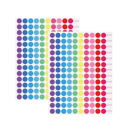 20 Stück 10 Farben 20mm Klebepunkte Bunt,Aufkleber Rund,Glue Dots,Bunte Klebepunkte,Markierungspunkte Runde Aufkleber,Farbige Klebepunkte Etiketten Selbstklebend Für Kalender Büro Schule von SOGHO