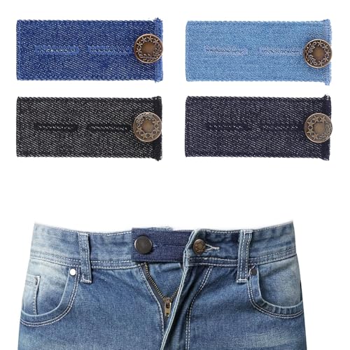 4 Stück Hosenbunderweiterung,Jeans Taille Erweiterung Knopf,hosenerweiterung schwangerschaft,hosenknopf verlängerung,knopfverlängerung für hosen,hosenverlängerung für Hosen Jeans Röcke Umstandshose von SOGHO