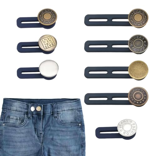 8 Stück Hosenbunderweiterung Knopf,Hosenknopf Verlängerung,Hosen Expander Button,Metall Jeans Einziehbare Knöpfe,Knopfverlängerung Für Hosen Für Jeans Hosen, Hosenerweiterung Schwangerschaft von SOGHO