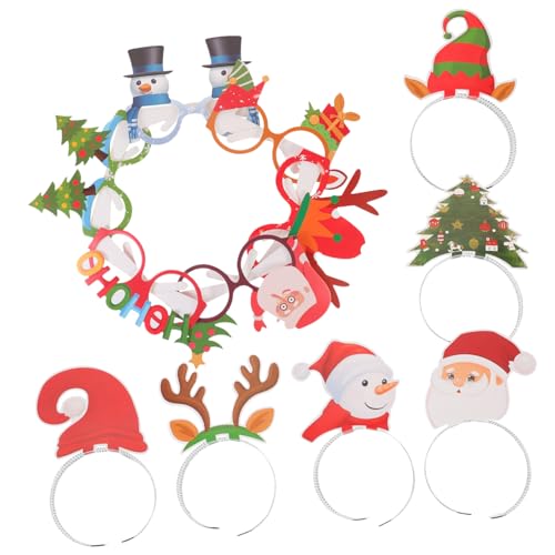 SOIMISS 1 Satz Brillengestell Weihnachtsbrille prop Brillen zu Weihnachten Christbaumschmuck christmas haarreif christmas headband Weihnachts-Fotoautomaten-Requisiten lustige brille Papier von SOIMISS