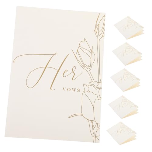 SOIMISS 10 Stück Hochzeitskarte mit Heißprägung Geld Paare hochzeit leuchtreklame Gold Zu wedding card hichzeitskarte Gelübde Sprachkarten handliche Gelübdekarten Gelübdebuch Spezialpapier von SOIMISS