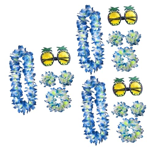 SOIMISS 15 Stk Partybrillen hawaiianische Blumenkette hawaiianische Partygeschenke hawaiianisches Partykostüm faschingskostüme fasnachtskostüme гирлянда Ananas Brille lustige brille Blue von SOIMISS