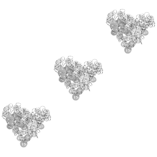 SOIMISS 150 Stk Nummernschild aus Edelstahl ID-Tags mit Ringen nummerierte Schlüsselanhänger 1-50 Nummernschilder Etikett ID-Label-Tags Nummerierte Schilder aus Edelstahl Rostfreier Stahl von SOIMISS