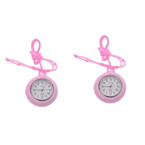 SOIMISS 2 Stk Krankenschwester Uhr medical watch Medizinische Uhr Leichtgewichtige Uhr Krankenschwestern hängen Uhr Taschenuhren für Herren hängende Taschenuhr tragbare Schwesternuhr Rosa von SOIMISS