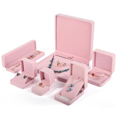 SOIMISS 2 Stück Boxen Halskette Boxen Halskette Boxen Anhänger Fall Schmuck Boxen Halskette Display Organizer Rosa von SOIMISS