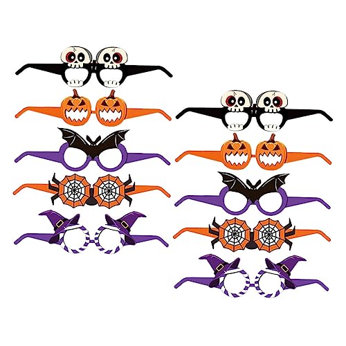 SOIMISS 20 Stk Halloween-brille Kürbis-dekor Lustige Partybrille Brillenhalter Für Kinder Partybrillen Fotografieren Halloween Brillengestell Requisiten Für Halloween-fotoautomaten Papier von SOIMISS