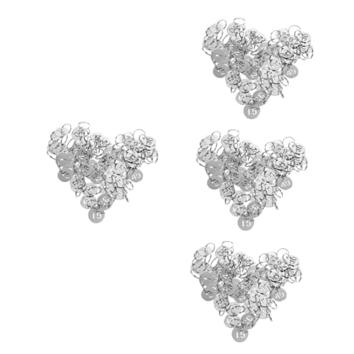 SOIMISS 200 Stk Nummernschild aus Edelstahl ID-Nummer ID-Tags mit Ringen Schließfach-Tags ausgehöhlt Schlüsselanhänger Etikett Nummerierte Metallschilder ID-Label-Tags Rostfreier Stahl von SOIMISS