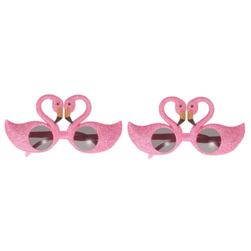 SOIMISS 2St Flamingo-Brille fasching brille faschingsbrille Hawaii-Brille partygläser flamingo sonnenbrille Party-Sonnenbrille lustige Brille Leichte Partybrille Plastik von SOIMISS