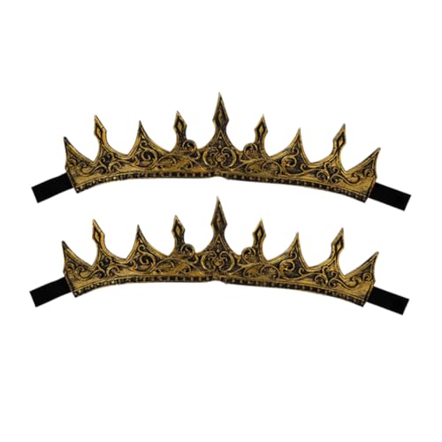 SOIMISS 2pcs King's Crown Tiara Mittelalterliche Tiara Kostüm-requisite Krone Krone Mittelalterliche Krone Cosplay -requisiten Königskrone Requisite Königskrone Für Erwachsene Pu Golden von SOIMISS