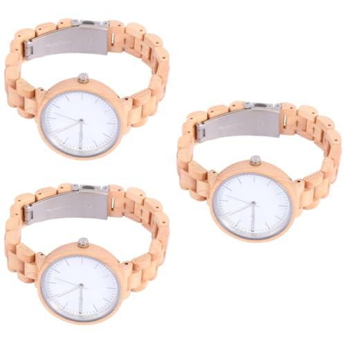 SOIMISS 3 Stk Frauen schauen zu Modeuhren für Damen Frau schaut zu frauen uhren Damen-Armbanduhr, Damenuhren Damen-Armbanduhr, Damen-Armbanduhr retro uhr damenarmbanduhr Uhr aus Holz von SOIMISS