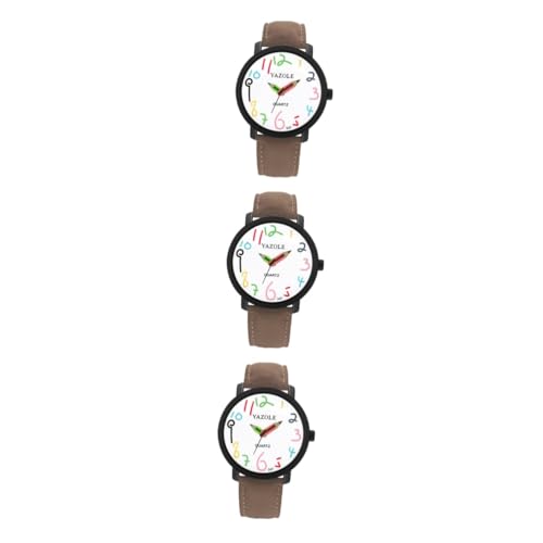 SOIMISS 3 Stk Mode-Cartoon-Uhr Wasserdichte Quarzuhren Kinder schauen zu Armbanduhr für Kinder Paar Uhren kinderuhren armbanduhr kinder Lustig Quarzuhr für kinder Cartoon-Muster Kinderuhr von SOIMISS