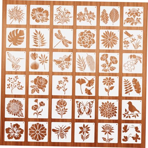 SOIMISS 36Stücke Wiederverwendbare Zeichenschablonen Holz Blumenschablonen Vogelschablonen für DIY Malerei und Projekte Holz SOIMISS 36Stücke Wiederverwendbare Zeichenschablonen Holz Blumenschablonen Vogelschablonen für DIY Malerei und Projekte Holz von SOIMISS