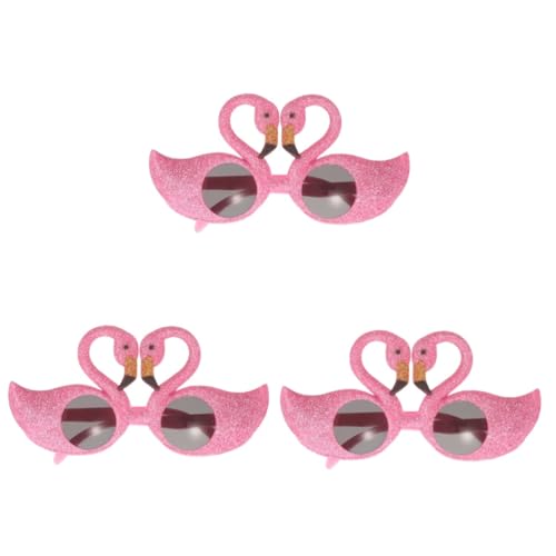 SOIMISS 3St Flamingo-Brille fasching brille faschingsbrille dekobrille brille karneval Tropical Festival Brille hawaiianische Partybrille Leichte Partybrille Kostümbrille Plastik von SOIMISS