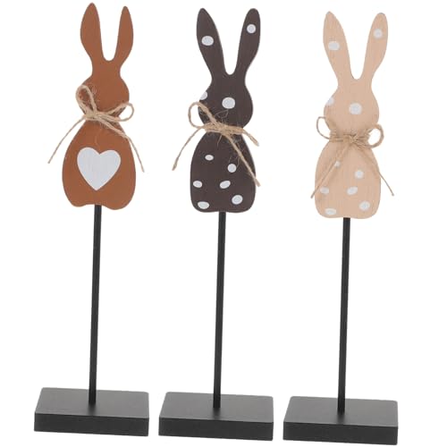 SOIMISS 3pcs Osterdekoration Cartoon Bunny Holzschild Tisch Herzstück Osterparty Gunst von SOIMISS