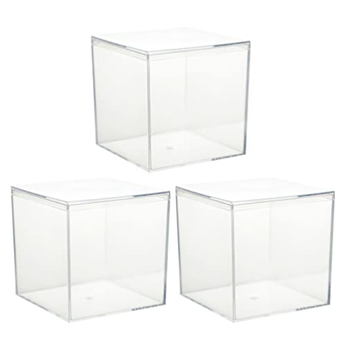 SOIMISS Kã¼che Aufbewahrung & Organisation Tupperdosen Set Tupperdosen Set Tupperdosen Set 3 Plastikaufbewahrungsbox Transparent Quadratische Box Baby- Dusche Konfektschachteln Tupperdosen Set von SOIMISS