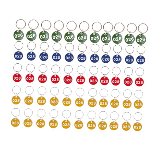 SOIMISS 50 Stück Schlüsselanhänger Etiketten Metall Nummernschilder Gepäck Id Tags Nummernschilder von SOIMISS